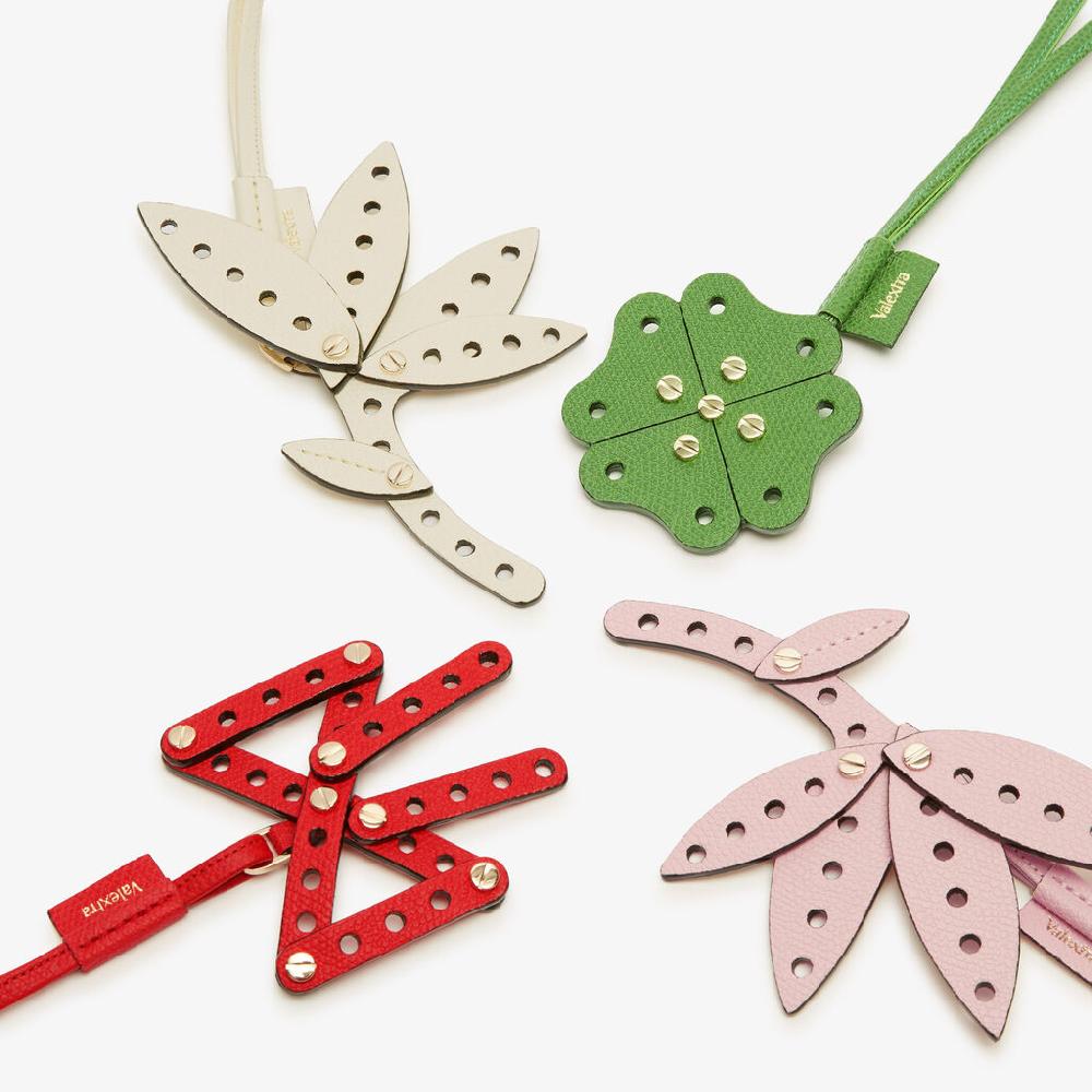 Valextra Charm Engineering Beauty Fiocco | Pelle di vitello Millepunte | Rosso Cremisi | Valextra Pezzi Unici