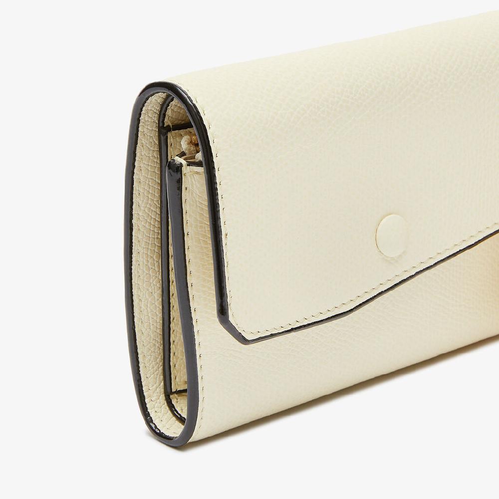 Valextra Portafoglio piccolo di Lusso in Pelle Bianca | Valextra Pocket Qualità Garantita