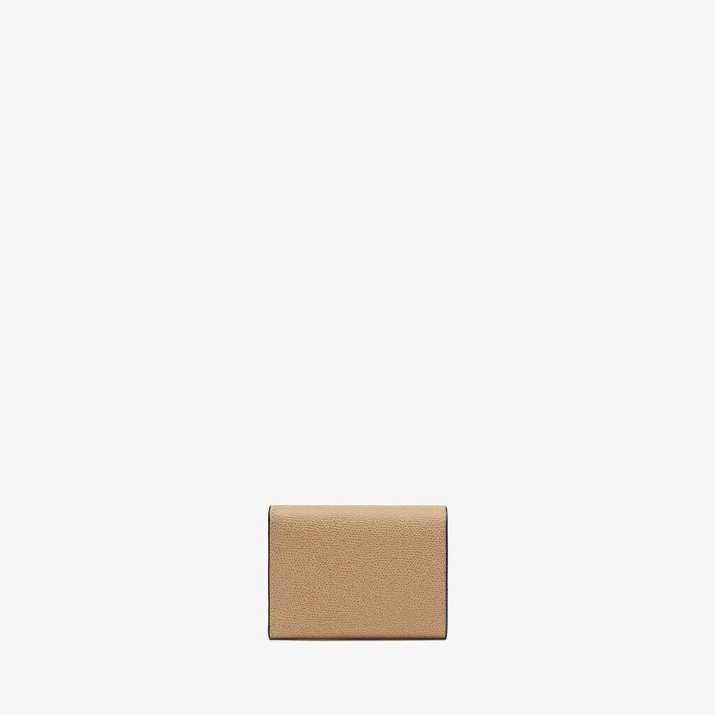 Valextra Portafoglio piccolo di Lusso in Pelle Beige | Valextra Pocket Negozi Online