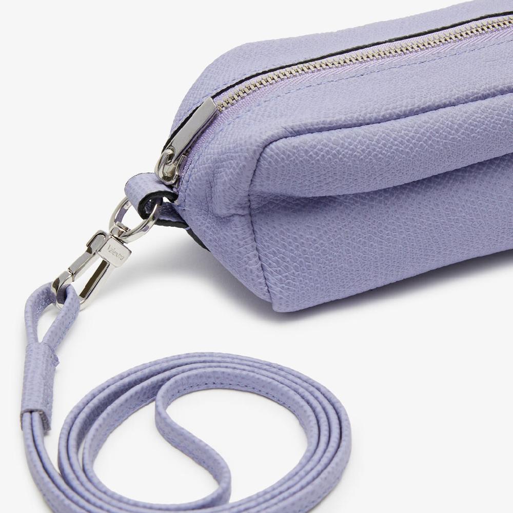 Valextra Trousse da Donna in Pelle Lilla con tracolla | Valextra Consegna Veloce