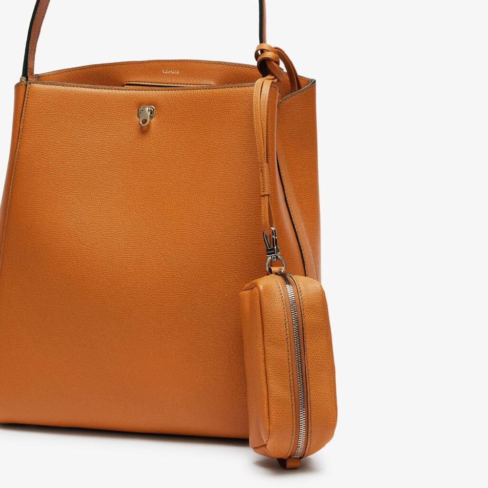 Valextra Trousse da Donna in Pelle Marrone con tracolla | Valextra Fino Al -60%