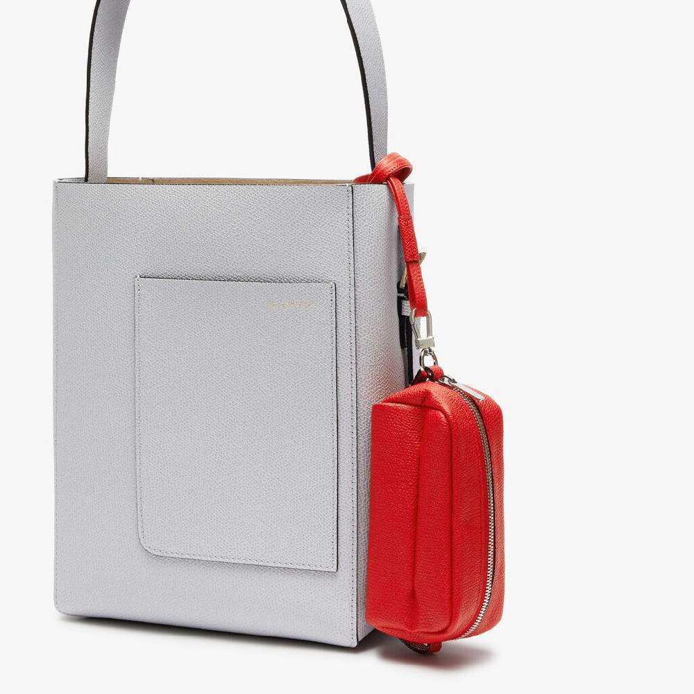 Valextra Trousse da Donna in Pelle Rossa con tracolla | Valextra Shopping Online