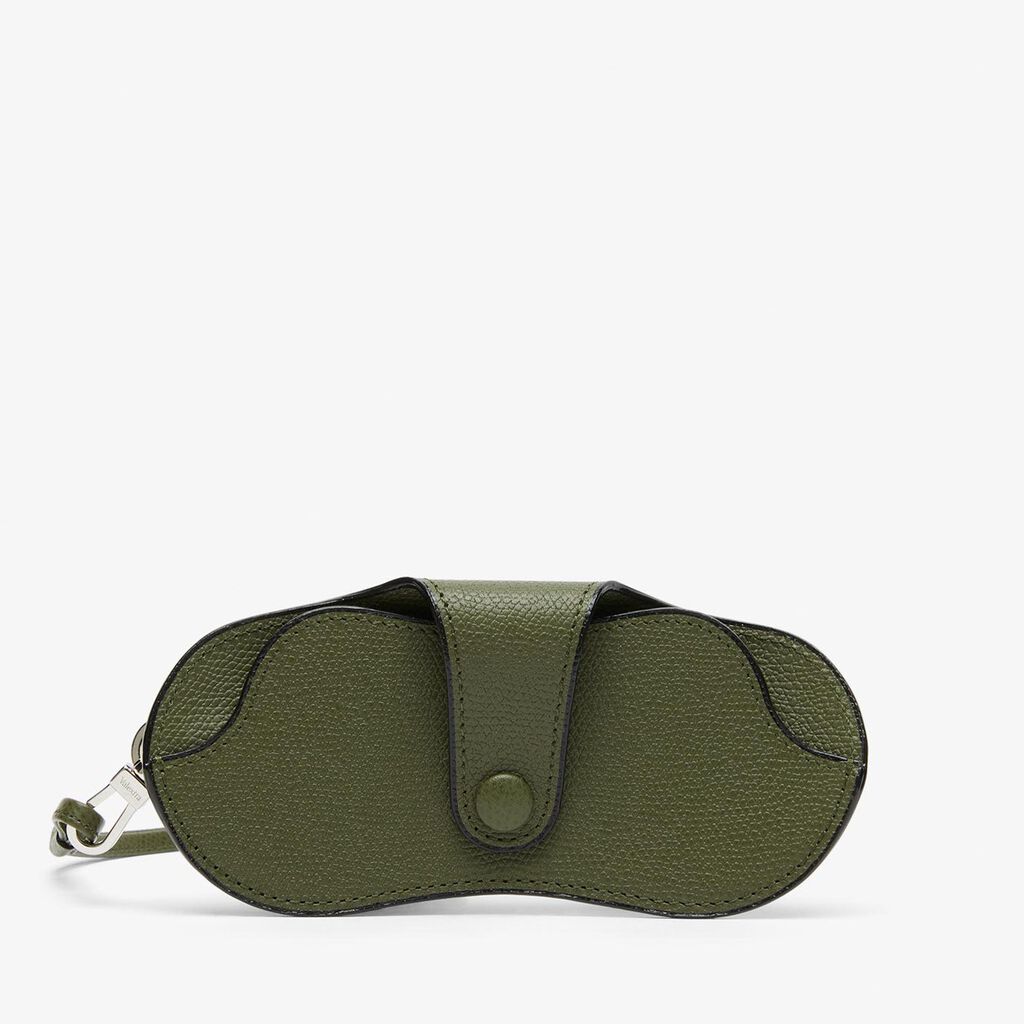 Valextra Custodia occhiali in Pelle Verde Militare | Valextra Outlet