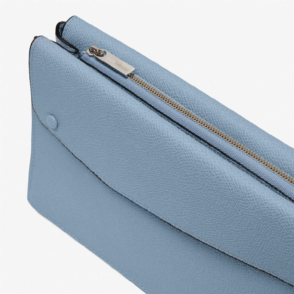 Valextra Borsa a tracolla da Uomo in Pelle Azzurra | Valextra Pocket Vendita Calda