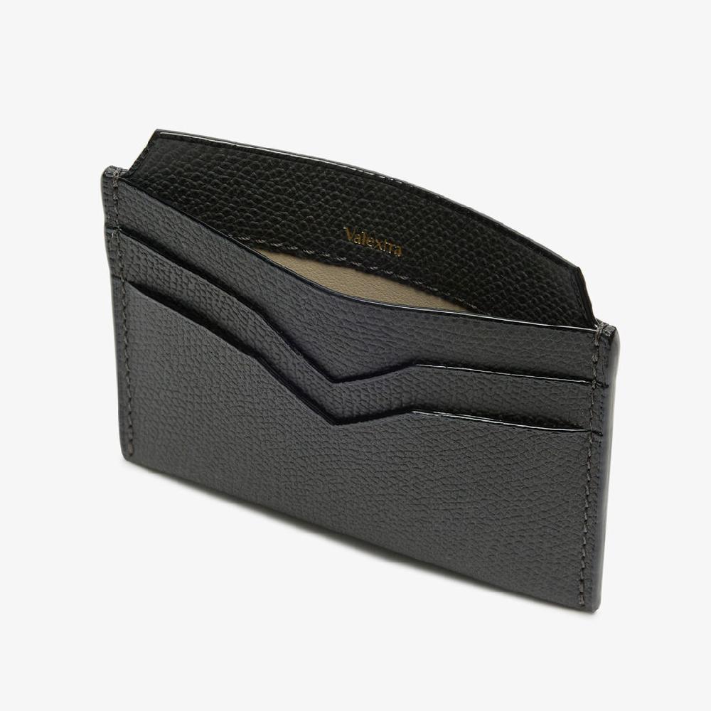 Valextra Porta carte di credito in Pelle Grigia | Valextra Vendita Economica