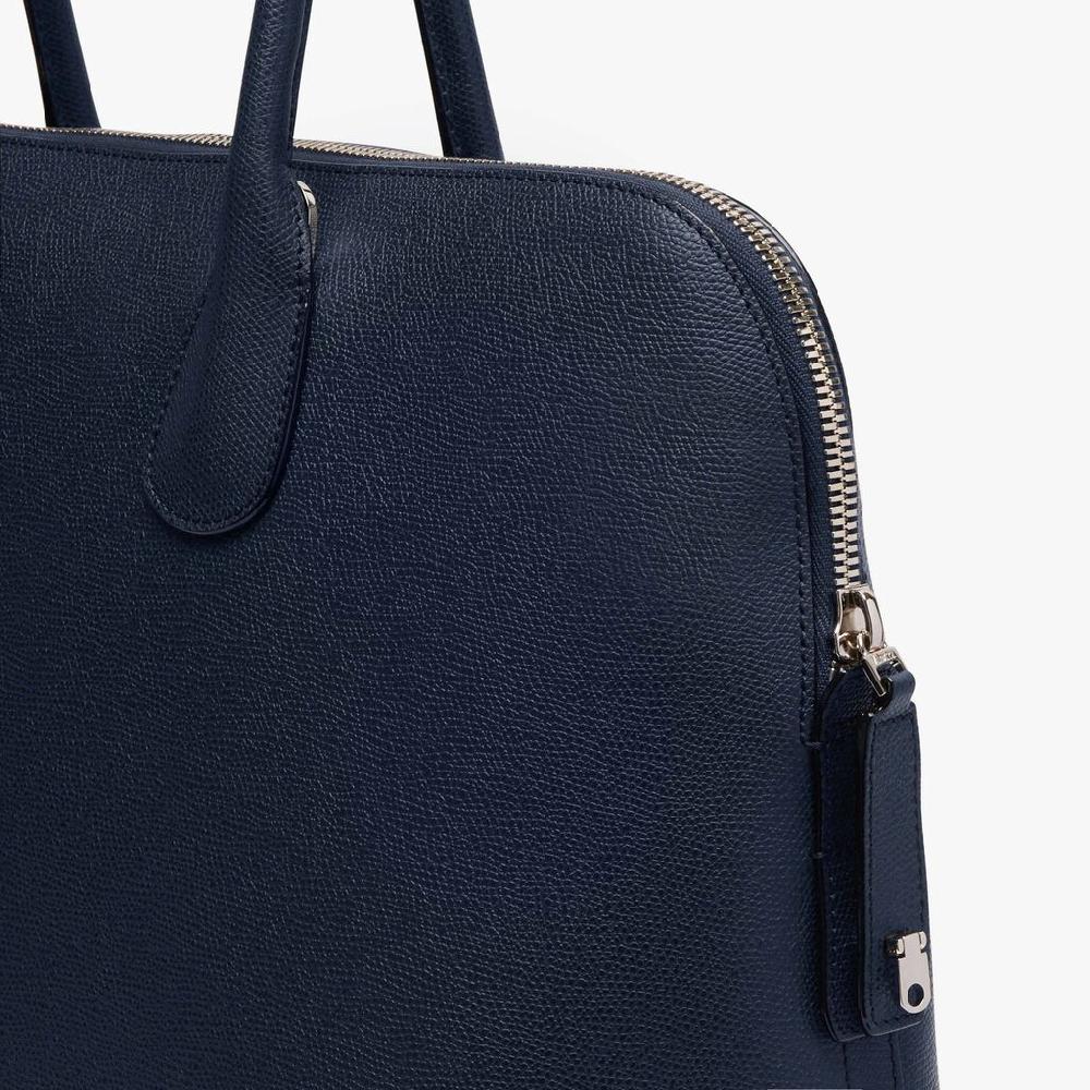 Valextra Borsa tote da ufficio in Pelle Blu | Valextra My Logo Nuovo