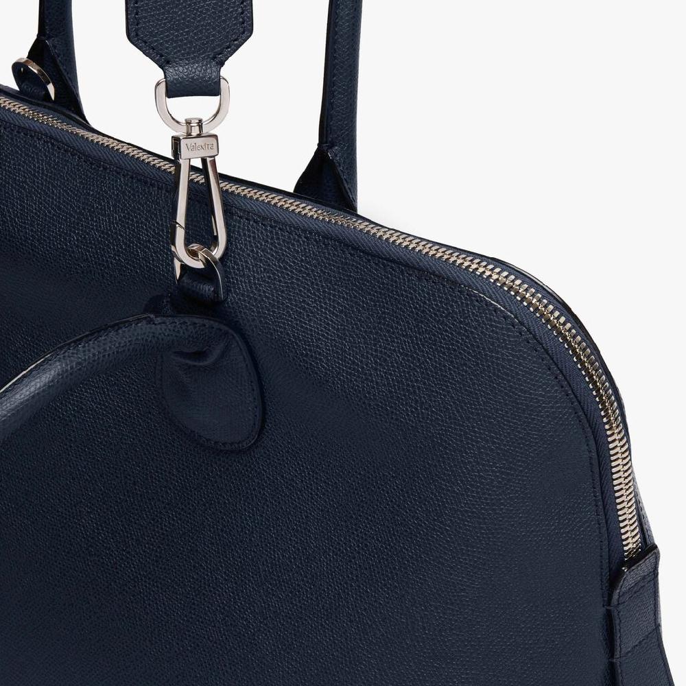 Valextra Borsa tote da ufficio in Pelle Blu | Valextra My Logo Nuovo