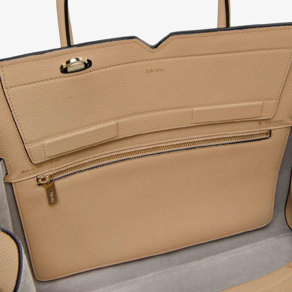Valextra Borsa a mano da Donna Media Beige di Lusso | Valextra Spedizione Gratuita