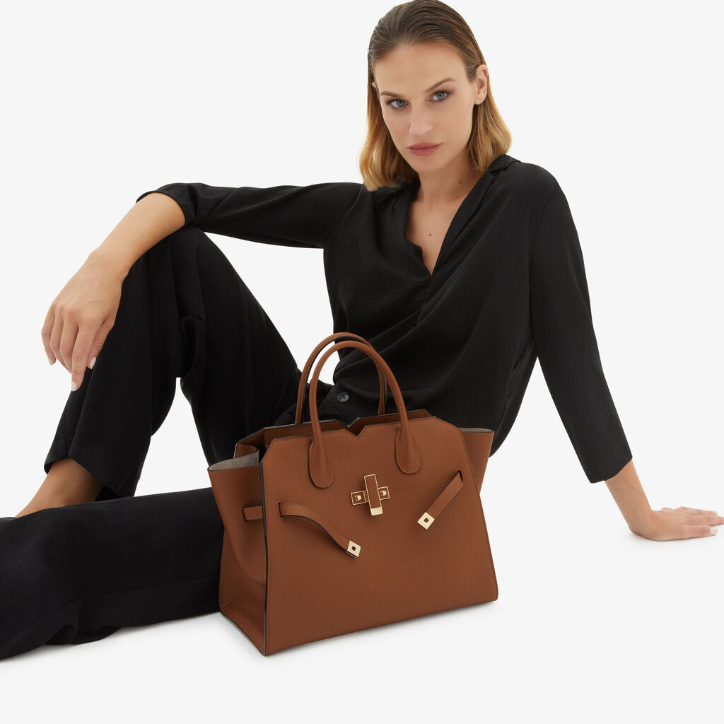 Valextra Borsa a due manici da Donna di Lusso Marrone | Valextra Pezzi Unici