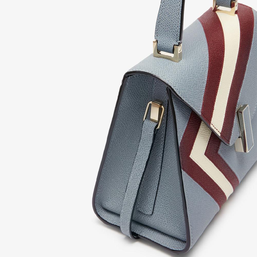 Valextra Borsa Donna Pelle intarsia Blu e Boreaux | Valextra Iside Promozione Limitata