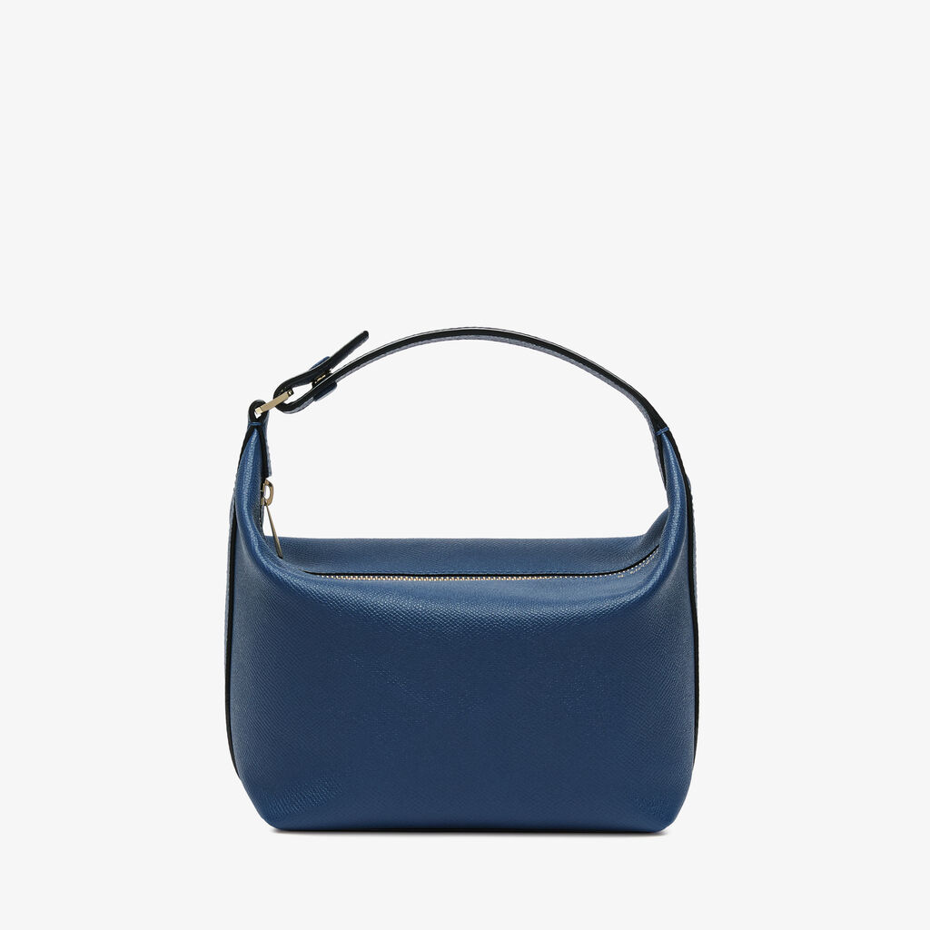 Valextra Portafoglio grande di Lusso in Pelle Blu Zaffiro | Valextra