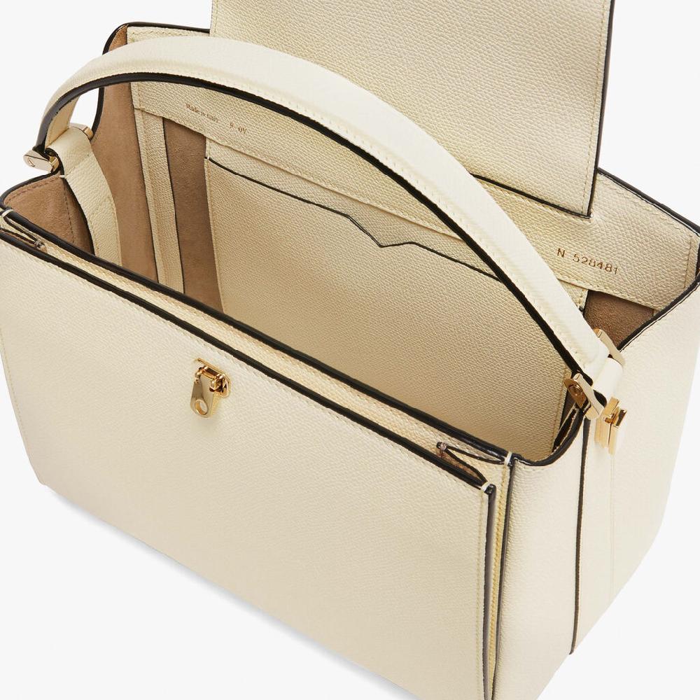 Valextra Borsetta a mano elegante in Pelle Bianca | Valextra Brera Sconto
