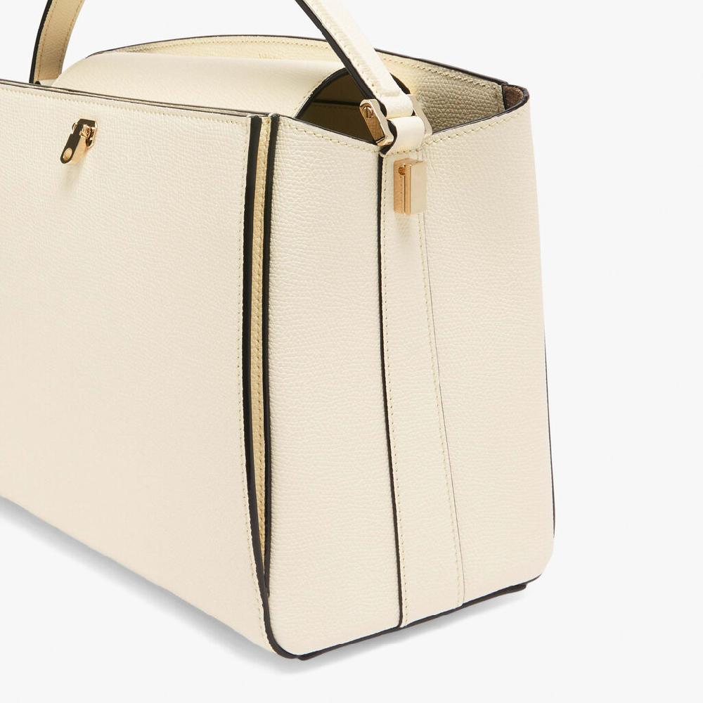 Valextra Borsetta a mano elegante in Pelle Bianca | Valextra Brera Sconto