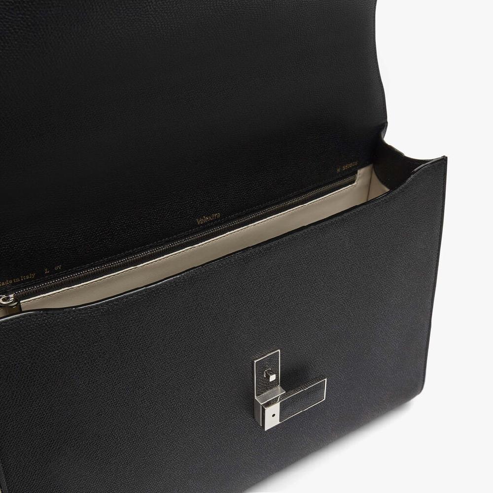 Valextra Valigetta da Uomo in Pelle Nera di Lusso | Valextra Iside Outlet