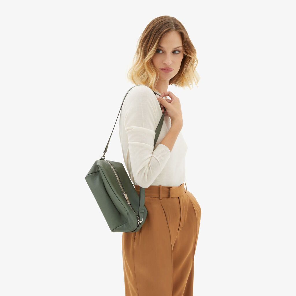 Valextra Borsa Origami da Donna in Pelle Verde di Lusso | Valextra Vendita Calda