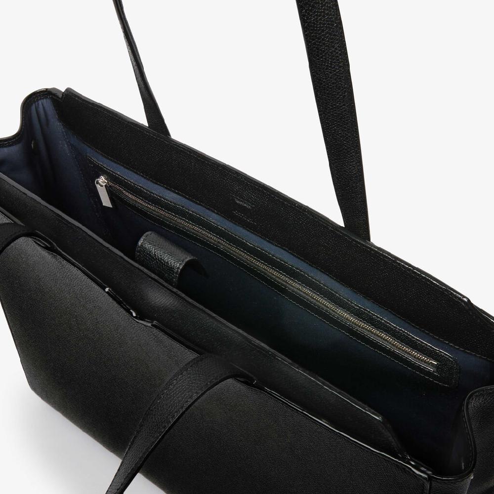Valextra Shopping bag orizzontale da Uomo in Pelle Nera | Valextra V-Line In Linea