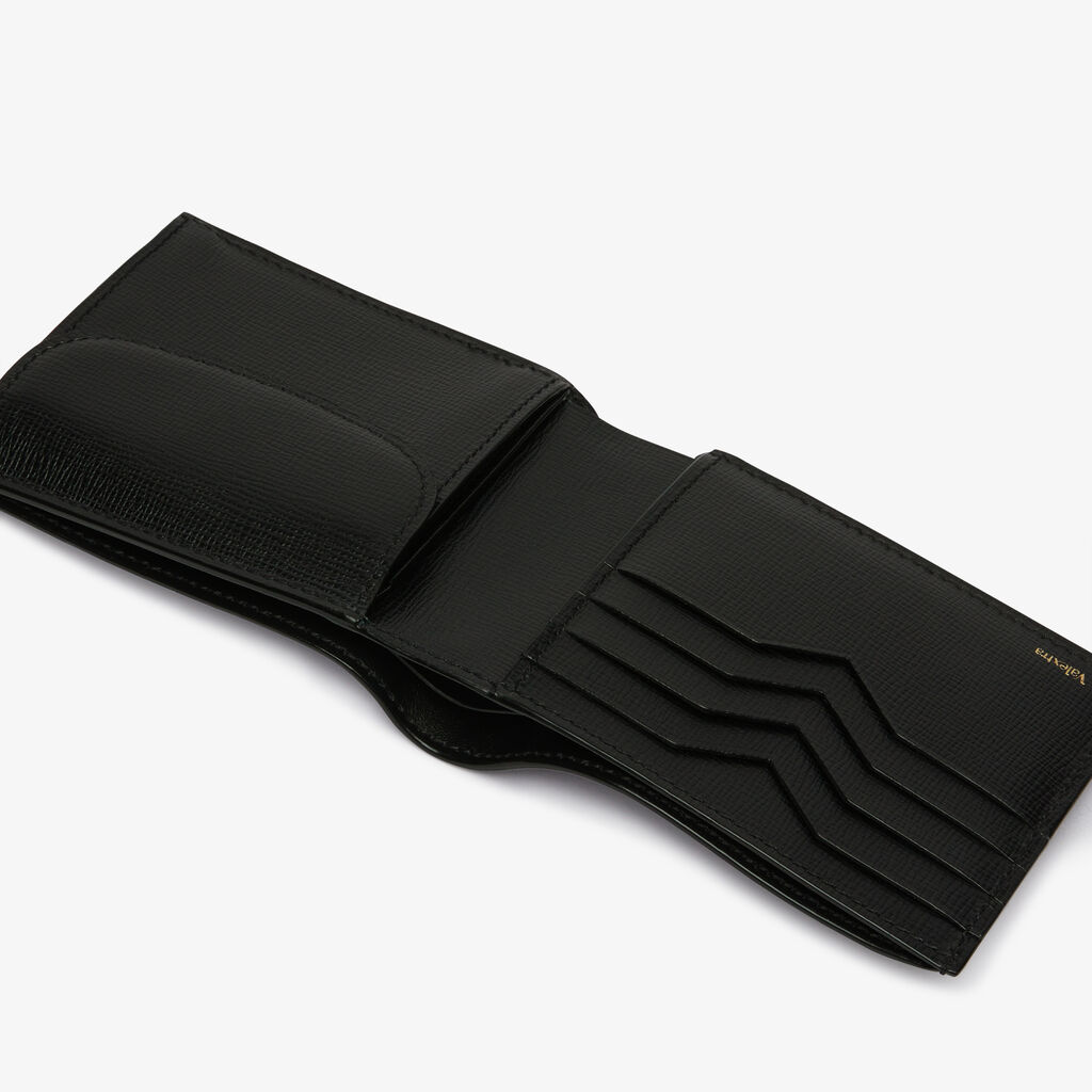 Valextra Portafoglio con portamonete in Pelle Nera | Valextra Promozione