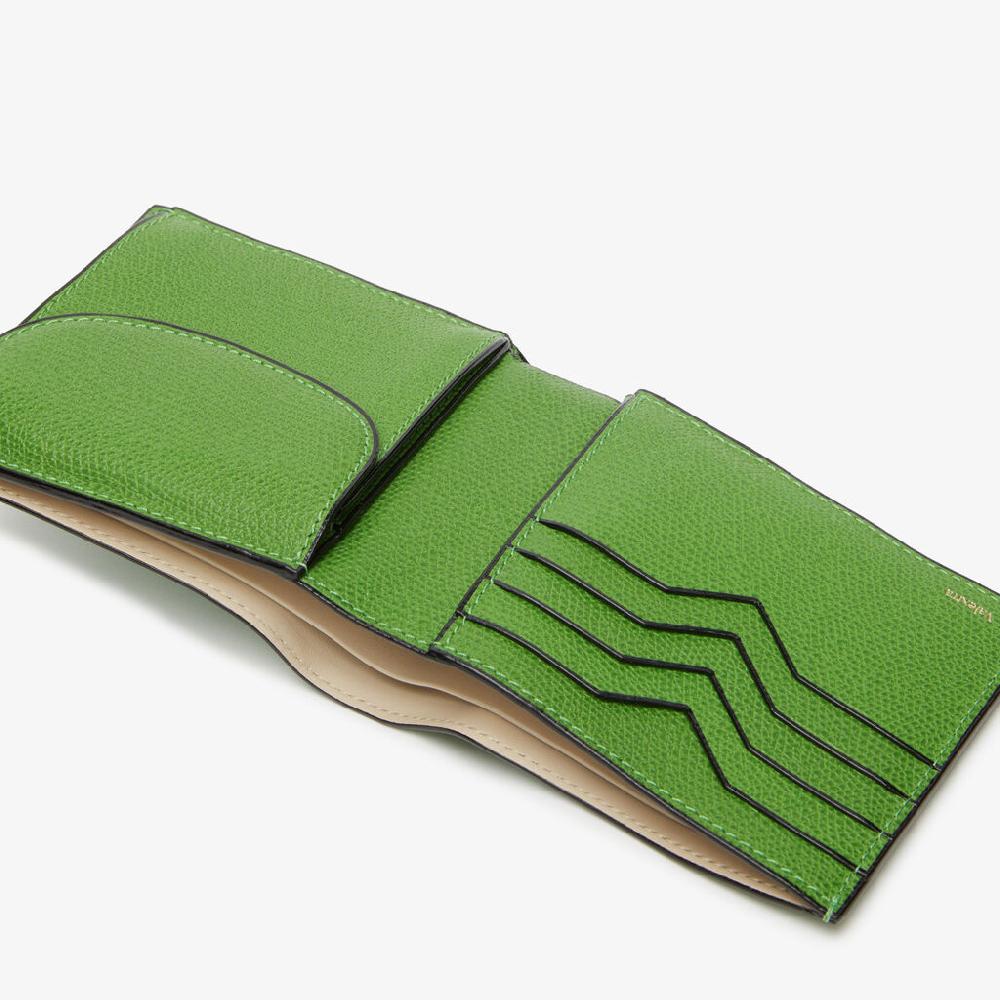 Valextra Portafoglio portamonete da Uomo in Pelle Verde | Valextra Pezzi Unici