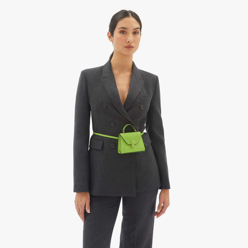 Valextra Borsa Cintura da Donna in Pelle Verde | Valextra Iside Qualità Garantita