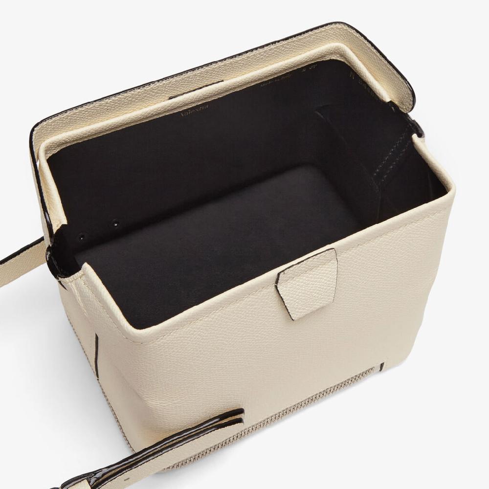 Valextra Borsa a mano Mini in Pelle Bianca | Valextra Tric Trac Negozi Online
