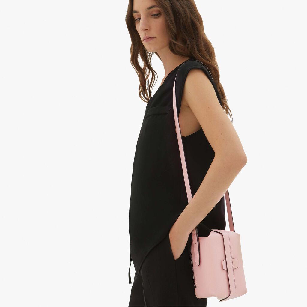 Valextra Borsa a tracolla Mini in Pelle Rosa | Valextra Tric Trac Consegna Veloce