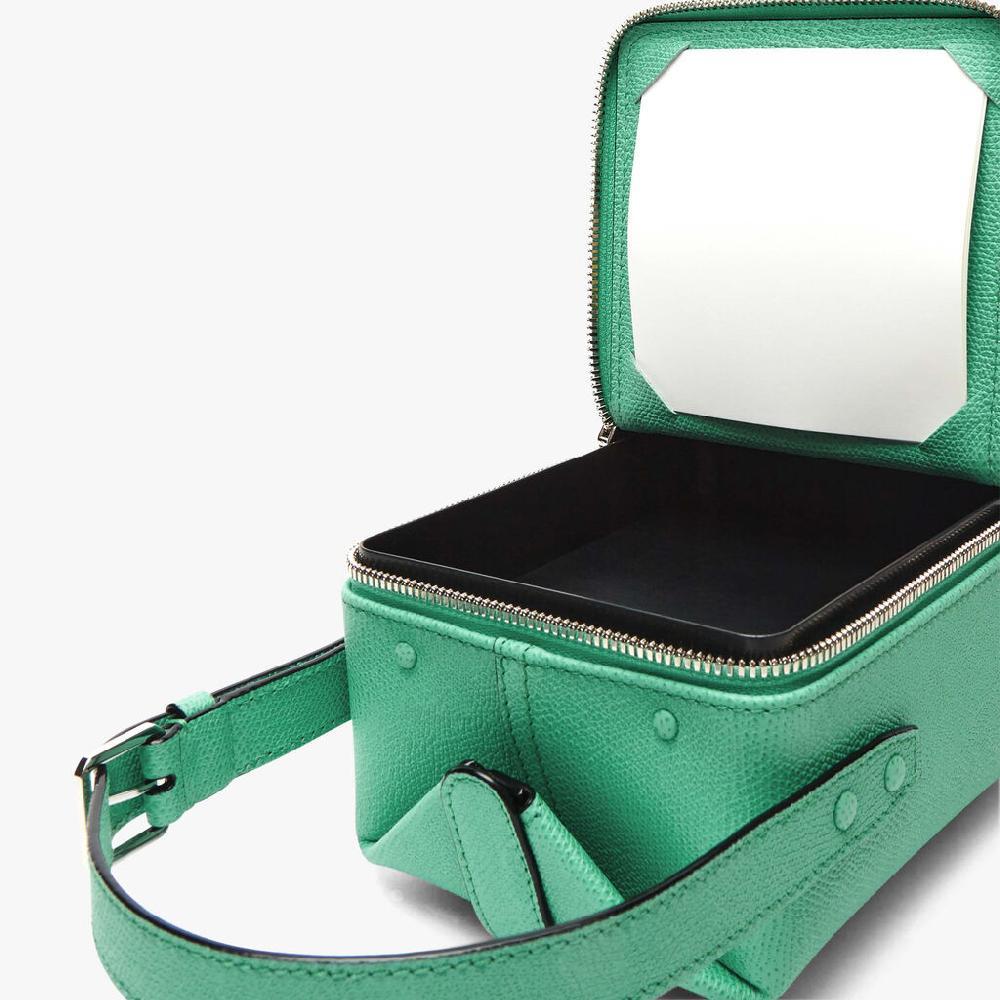 Valextra Borsetta a tracolla Mini in Pelle Verde | Valextra Tric Trac Promozione Limitata