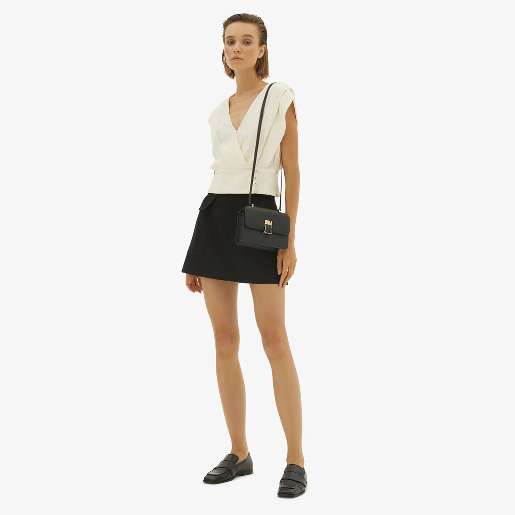 Valextra Borsetta a tracolla Mini in Pelle Nera | Valextra NoLo Shopping Online