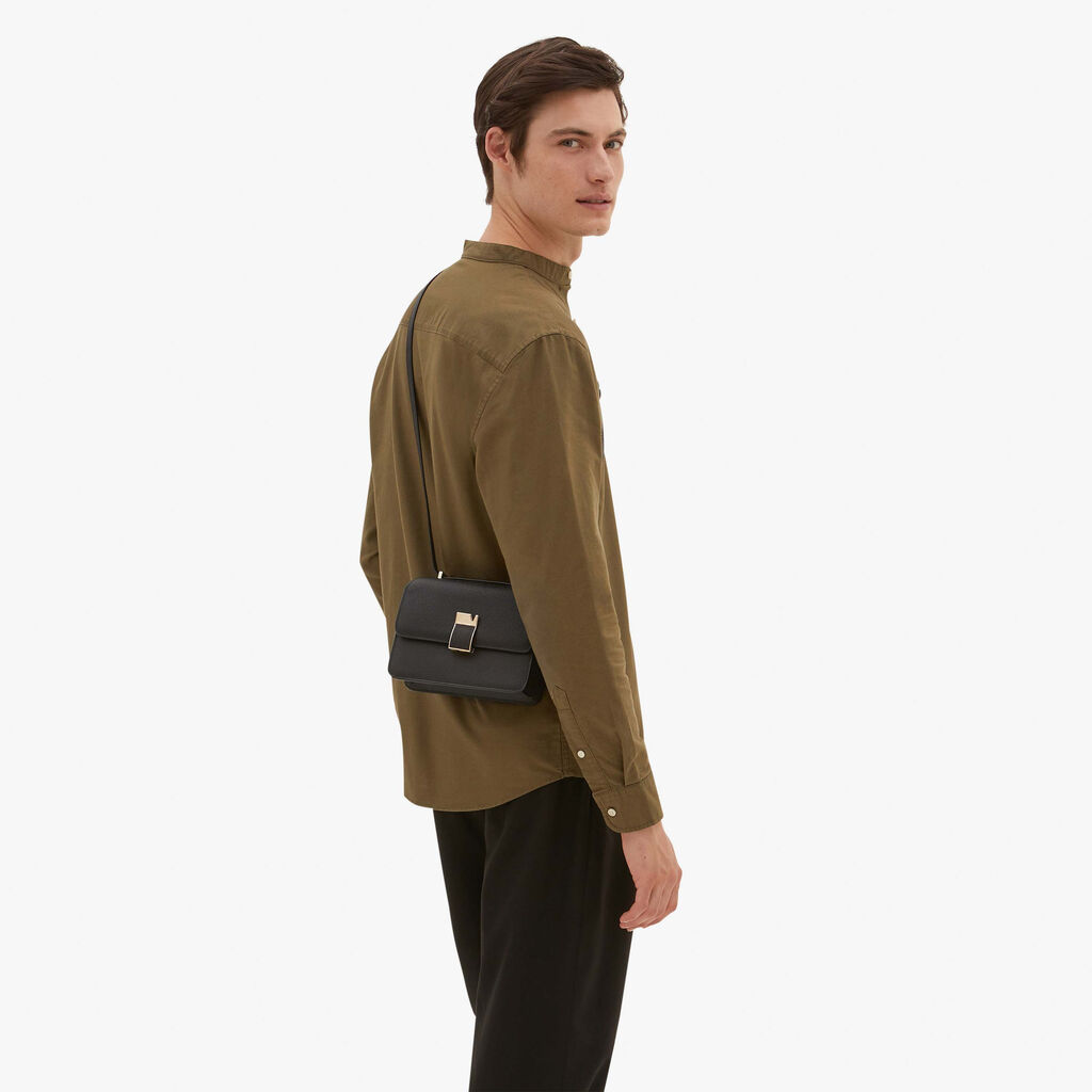 Valextra Borsetta a tracolla Mini in Pelle Nera | Valextra NoLo Shopping Online