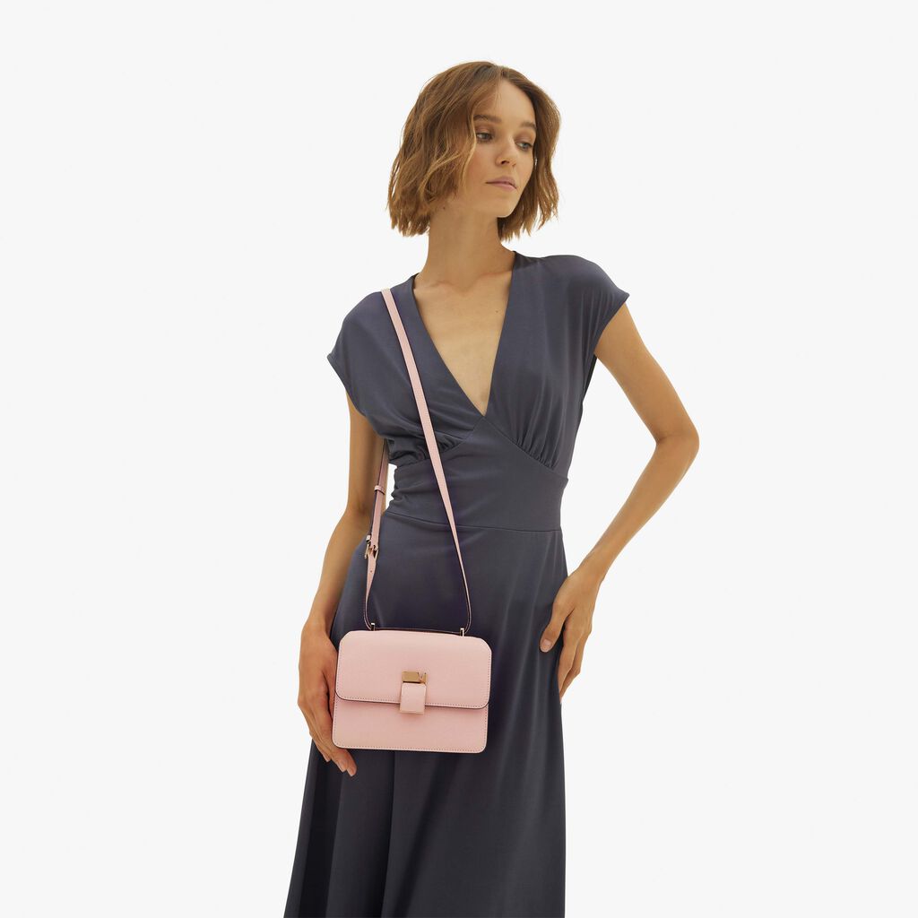 Valextra Borsetta a tracolla elegante NoLo in Pelle Rosa | Valextra Affare Del Giorno