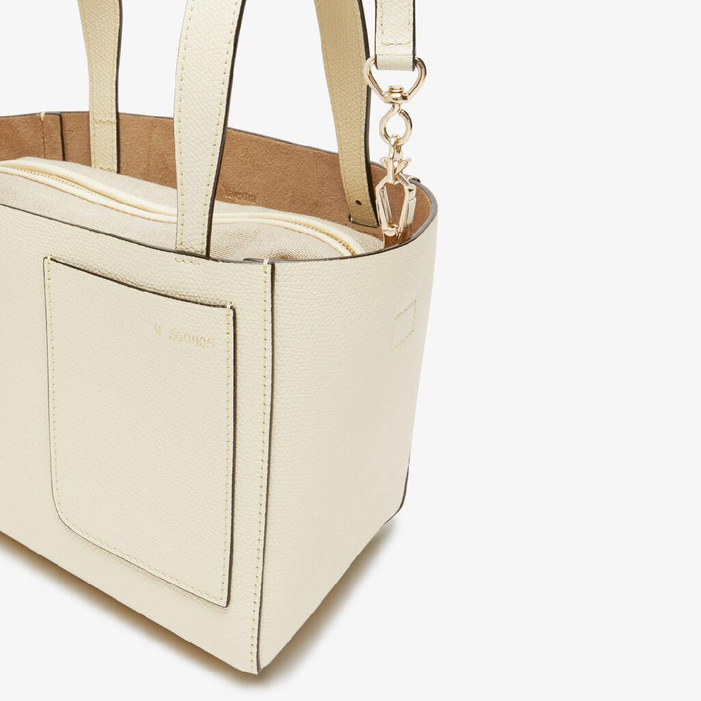 Valextra Borsa Secchiello da Donna in Pelle Bianca | Valextra Soft Sottocosto