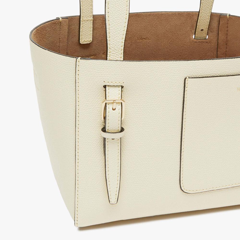 Valextra Borsa Secchiello da Donna in Pelle Bianca | Valextra Soft Sottocosto