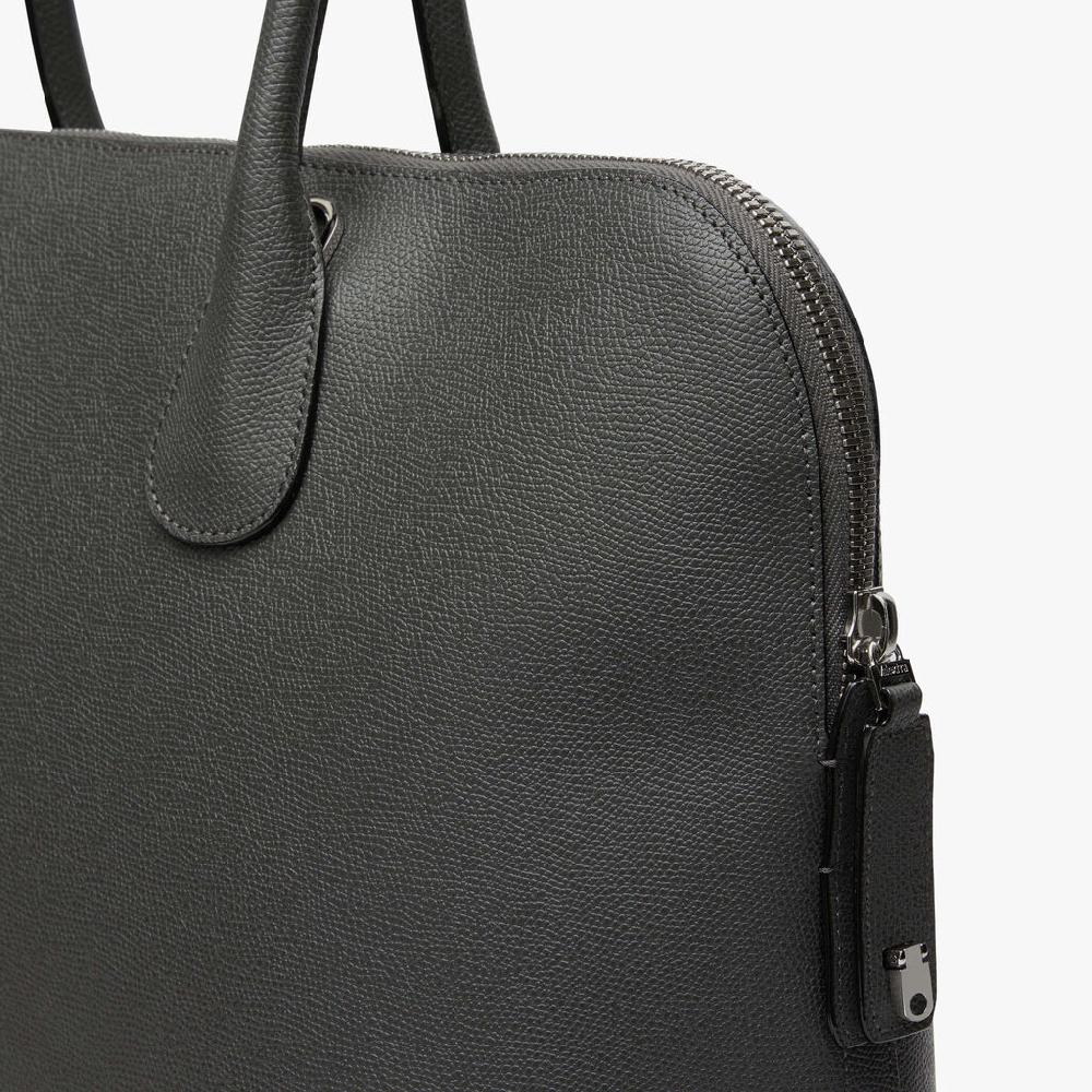 Valextra Tote bag con tracolla in Pelle Grigia | Valextra My Logo Sconto
