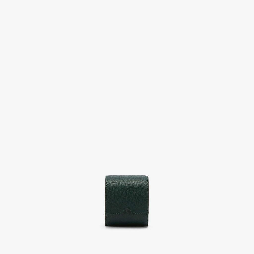 Valextra Porta orologio singolo di Lusso in Pelle Verde | Valextra V-Line