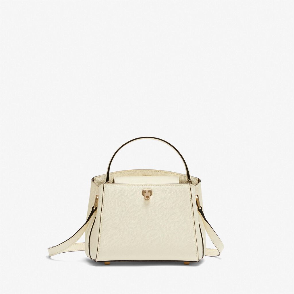 Valextra Borsa a mano Micro in Pelle Bianca | Valextra Brera