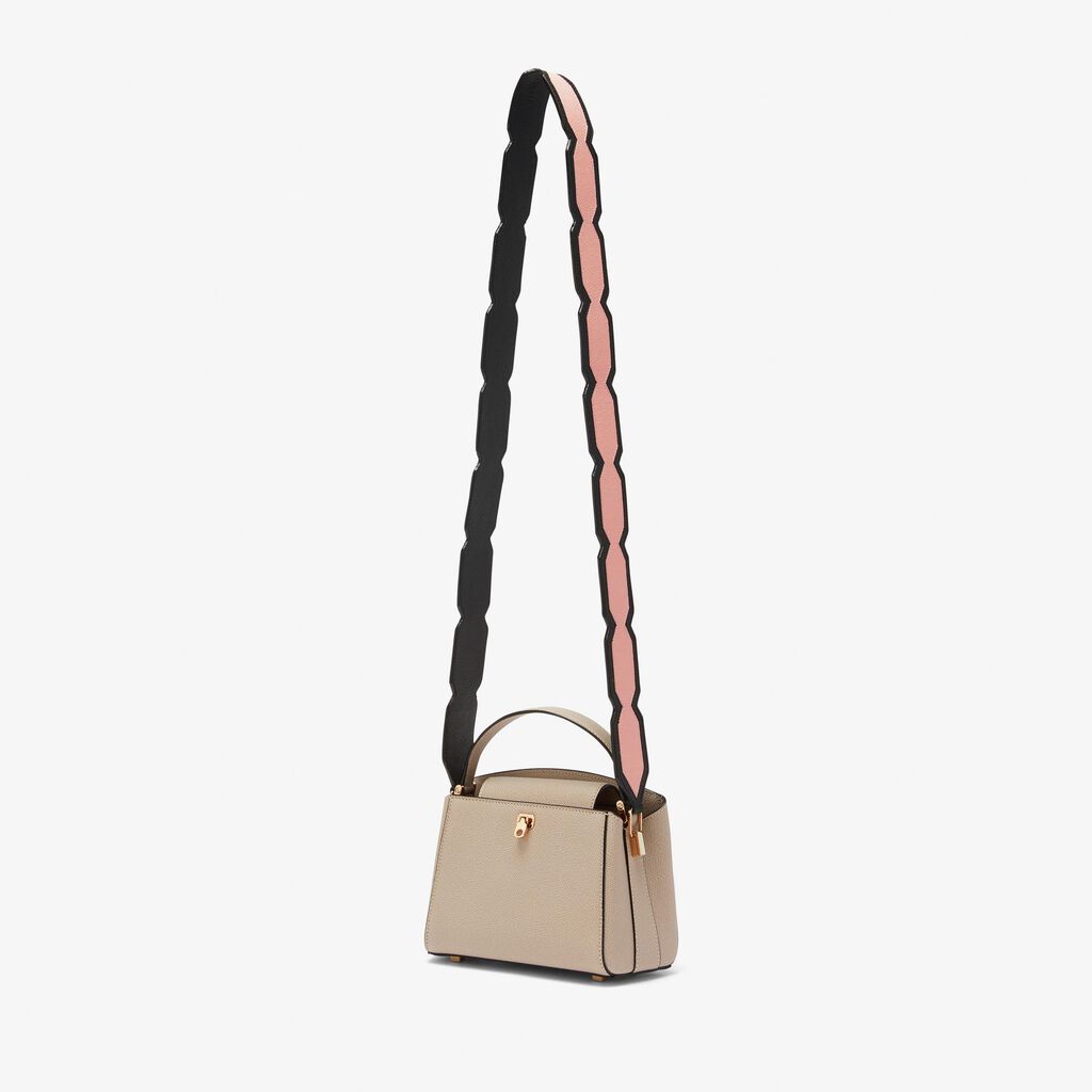 Valextra Tracolla per borsa a mano in Pelle Rosa e Nera | Valextra Saldi
