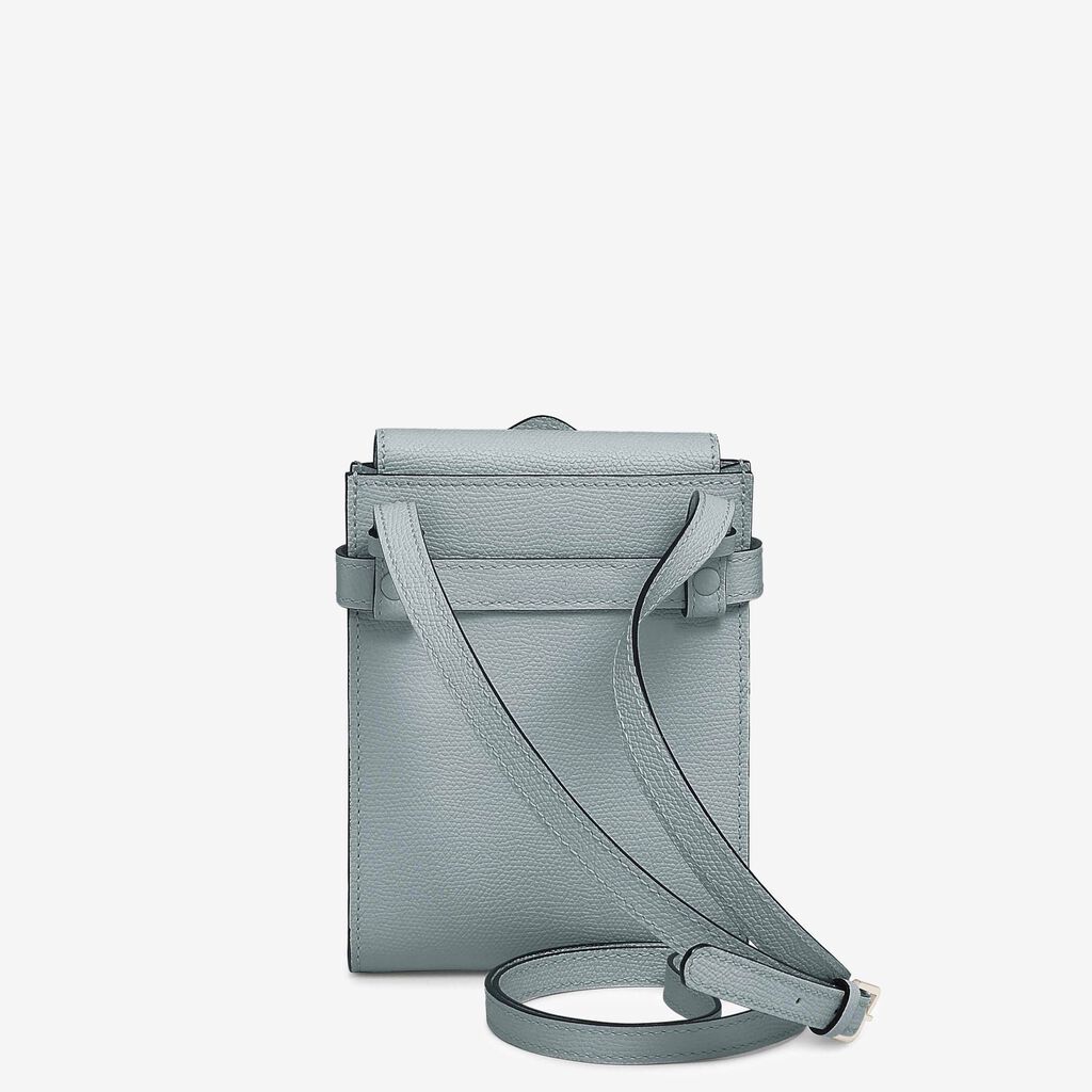 Valextra Borsa a tracolla Micro in Pelle Blu | Valextra Brera Vendita Calda