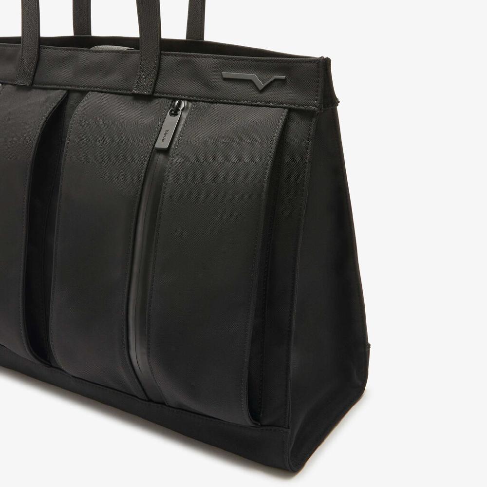 Valextra Borsa shopping in Nylon rigenerato e Pelle Nera | Valextra Vendite Flash