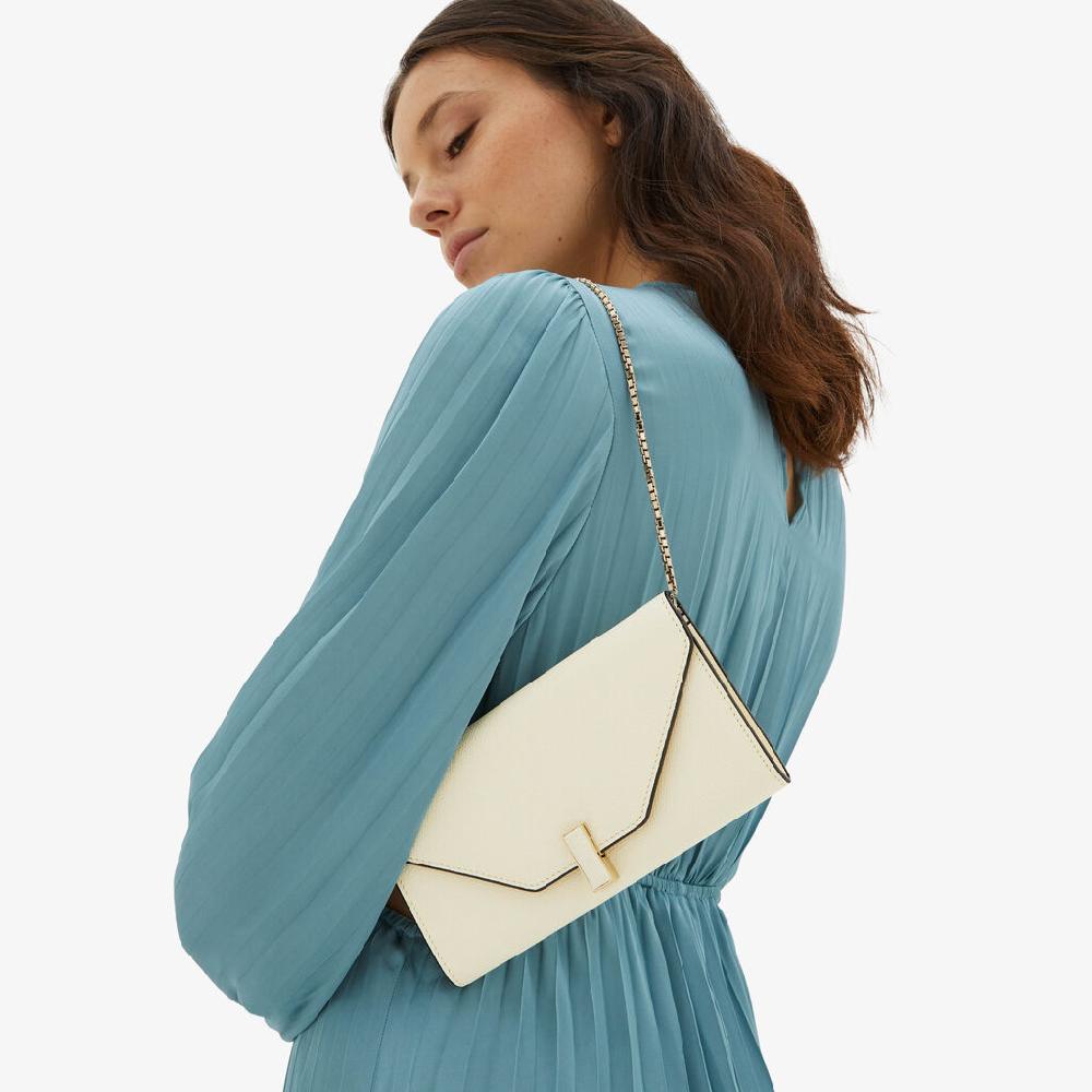 Valextra Portafoglio grande in Pelle Bianca | Valextra Iside Moda