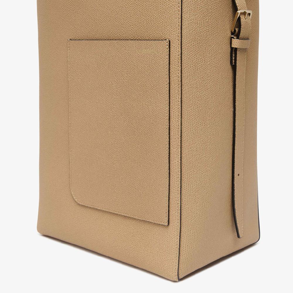 Valextra Borsa a secchiello da Donna in Pelle Beige | Valextra Soft Qualità