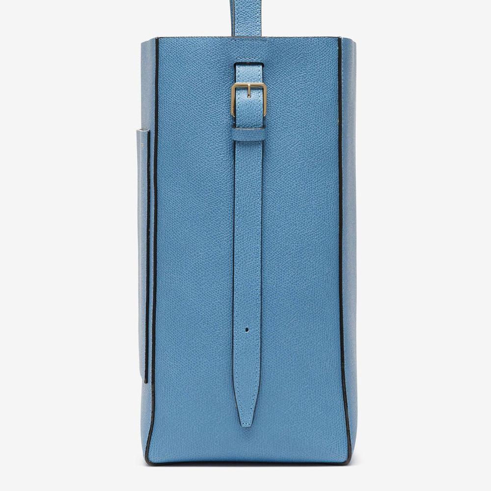 Valextra Borsa a secchiello da Donna Media in Pelle Azzurra | Valextra Soft Promozione