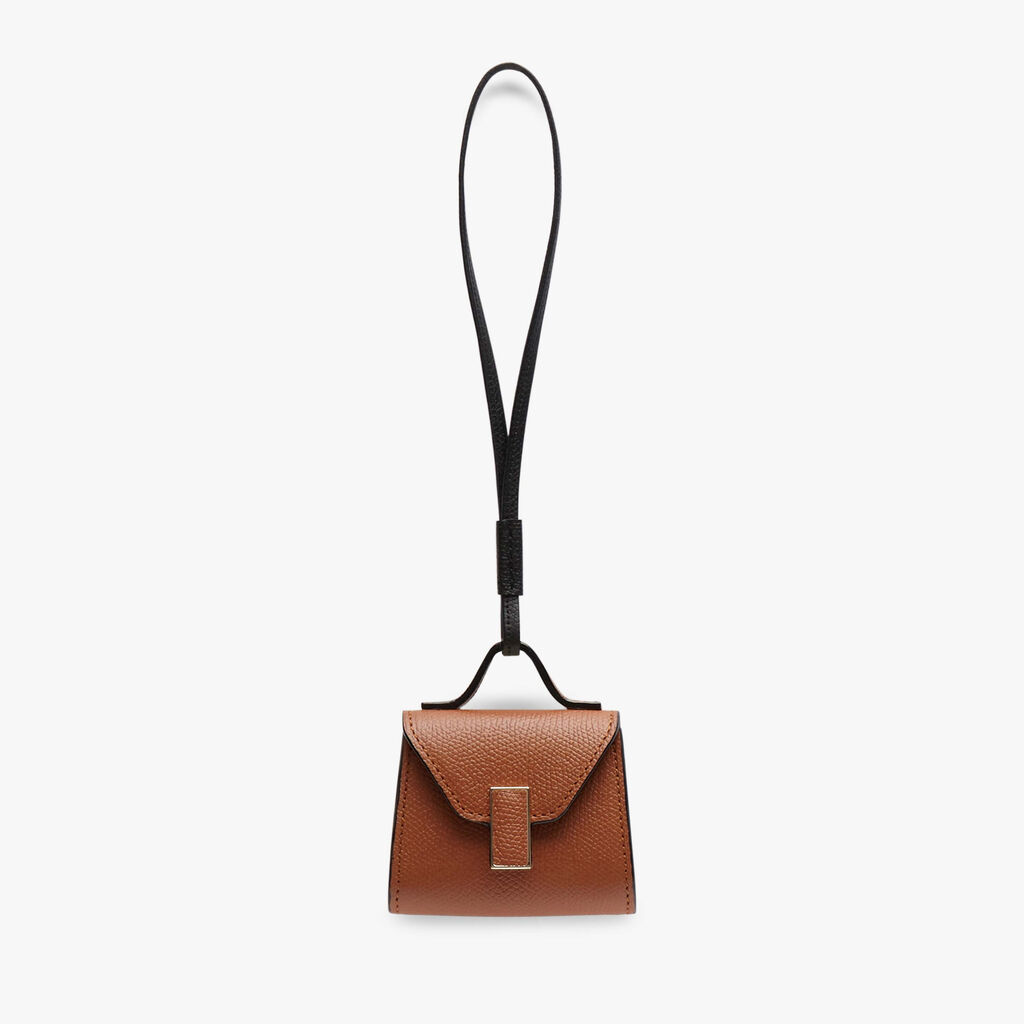 Valextra Charm per borsa da Donna in Pelle Marrone | Valextra Iside Spedizione Gratuita