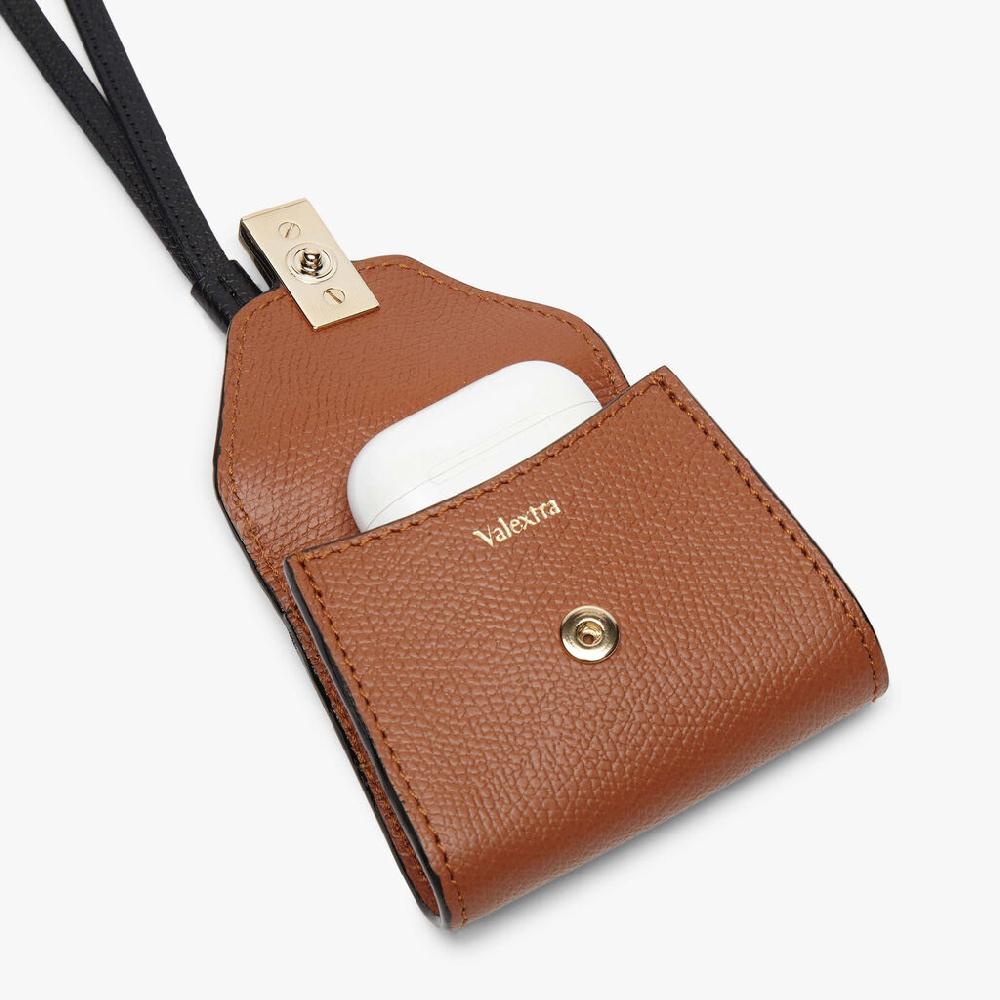 Valextra Charm per borsa da Donna in Pelle Marrone | Valextra Iside Spedizione Gratuita