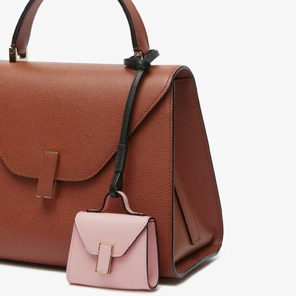 Valextra Charm per borsa da Donna in Pelle Rosa | Valextra Iside Qualità Garantita