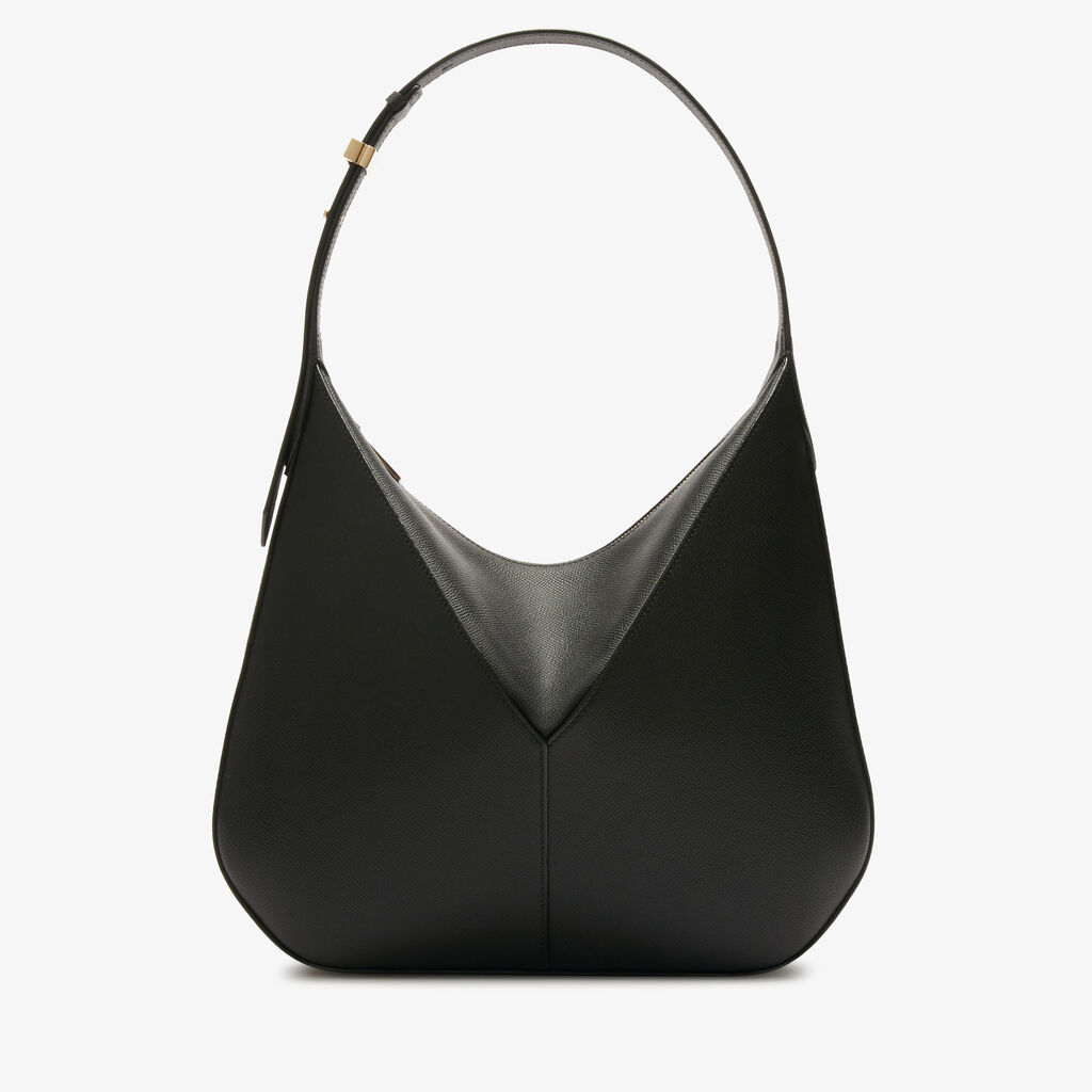 Valextra Borsa a tracolla hobo da Donna in Pelle Nera | Valextra Vivi