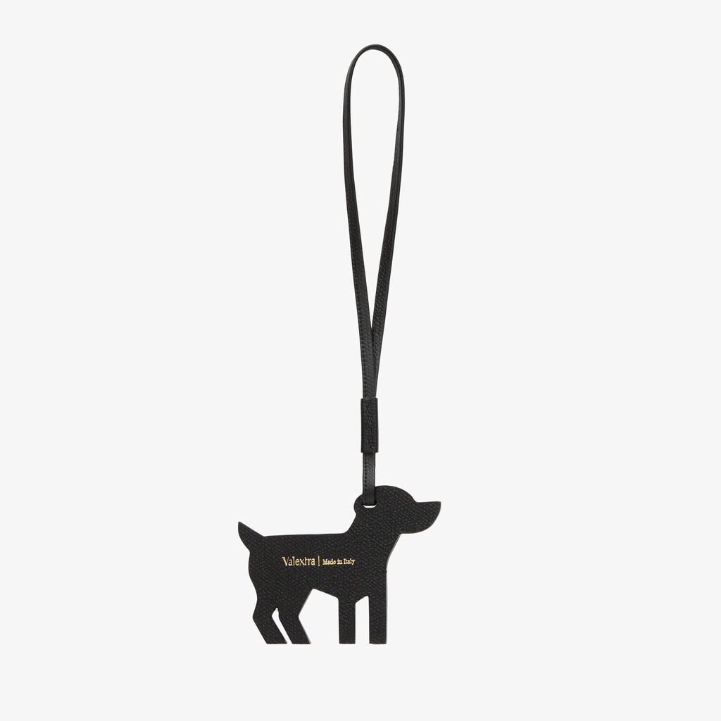 Valextra Charm cagnolino di Lusso in Pelle Bianca e Nera | Valextra Offerta