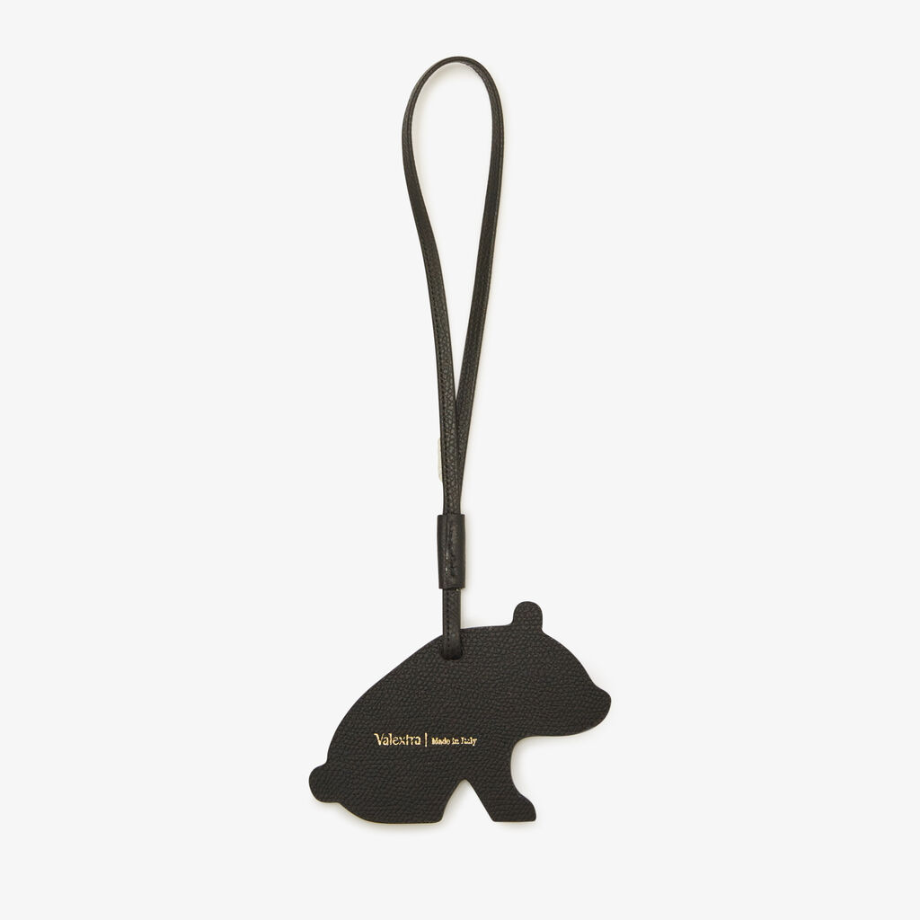 Valextra Charm per borsa Panda in Pelle Bianca e Nera | Valextra Online