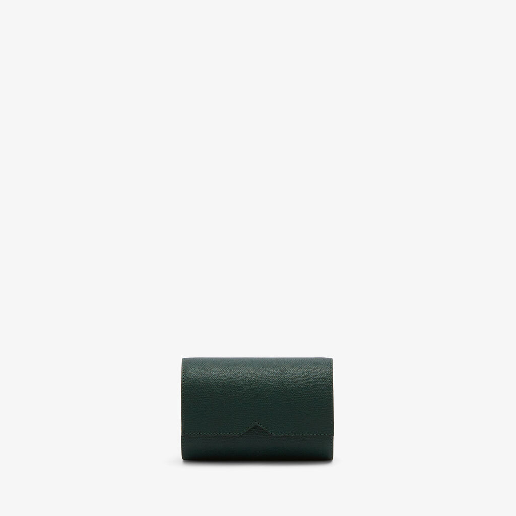 Valextra Porta orologio doppio di Lusso in Pelle Verde | Valextra V-Line Saldi