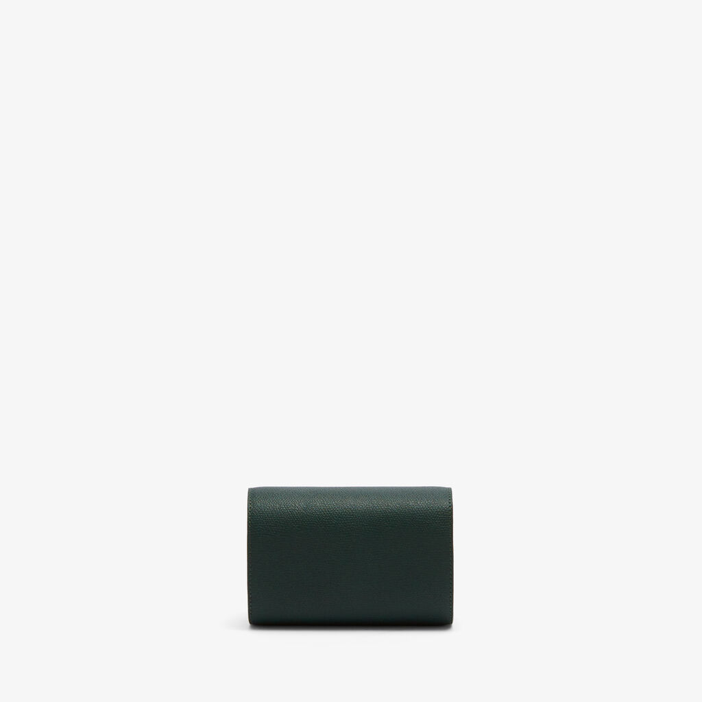 Valextra Porta orologio doppio di Lusso in Pelle Verde | Valextra V-Line Saldi