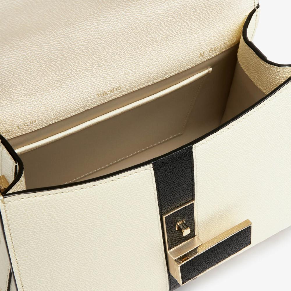 Valextra Borsa a mano Donna Lusso Pelle Bianca e Nera | Valextra Iside Offerte