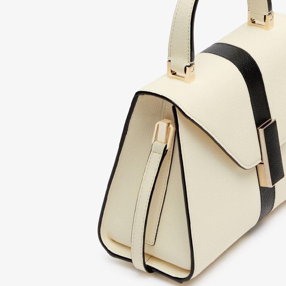 Valextra Borsa a mano Donna Lusso Pelle Bianca e Nera | Valextra Iside Offerte